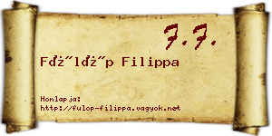 Fülöp Filippa névjegykártya